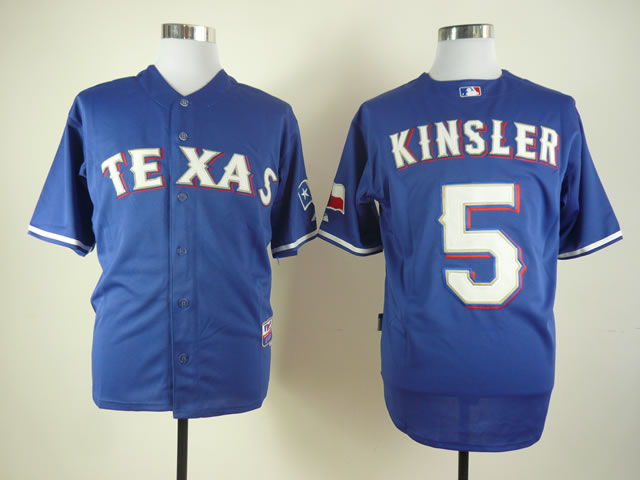 Men Texas Rangers 5 Kinsler Blue MLB Jerseys
